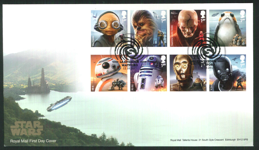 2017 - First Day Cover "Star Wars", Royal Mail, Leavesden Watford Pictorial Postmark - Click Image to Close